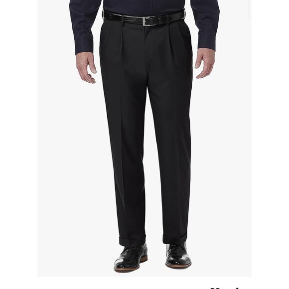 Haggar Men's Premium Comfort Classic Fit Pleat Front Dress Pant, 38X29 NWT - Picture 1 of 9